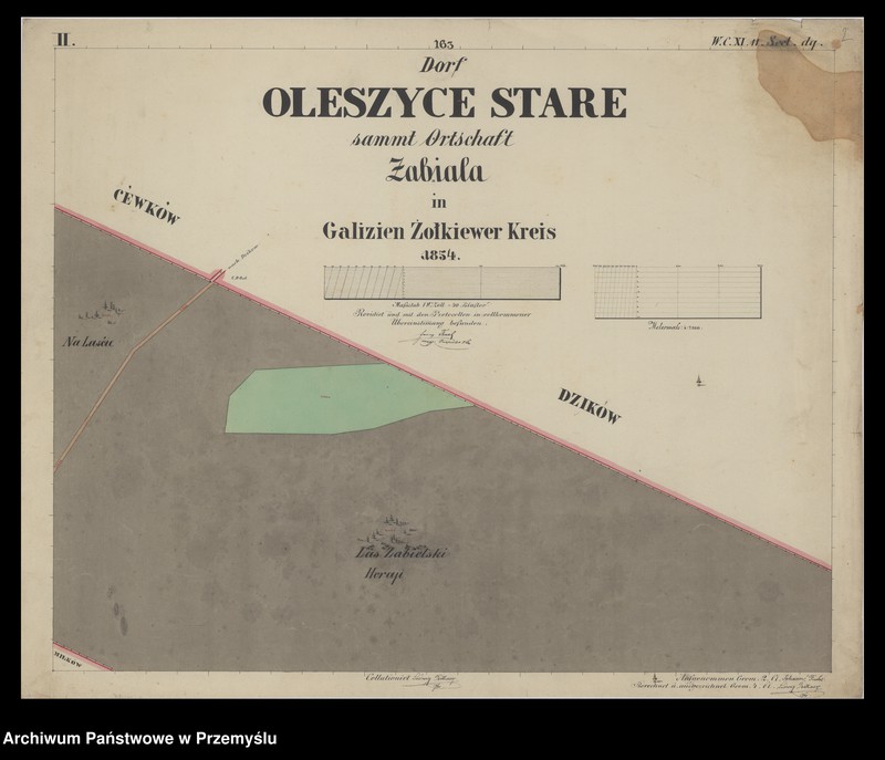 image.from.unit.number "Dorf Oleszyce Stare sammt Ortschaft Zabiala in Galizien Żółkiewer Kreis"