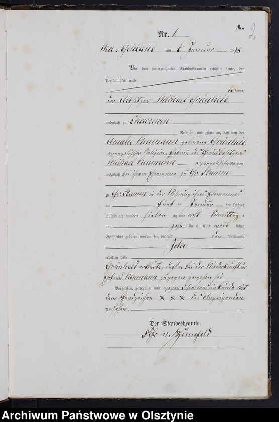 image.from.unit.number "Geburts-Haupt-Register Nr 1 - 77"