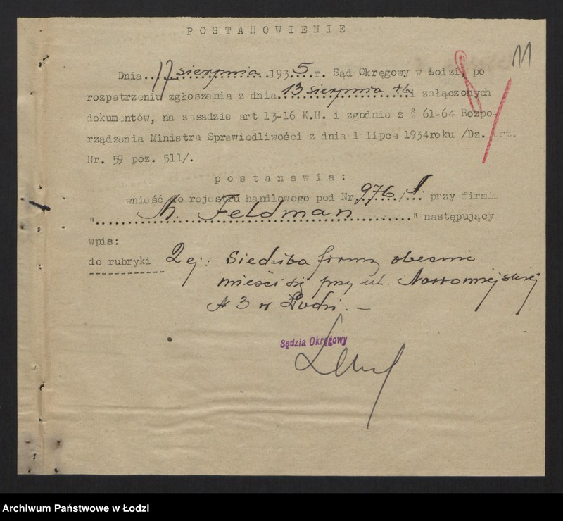 Obraz 13 z jednostki "Mendel Feldman - sprzedaż skór"