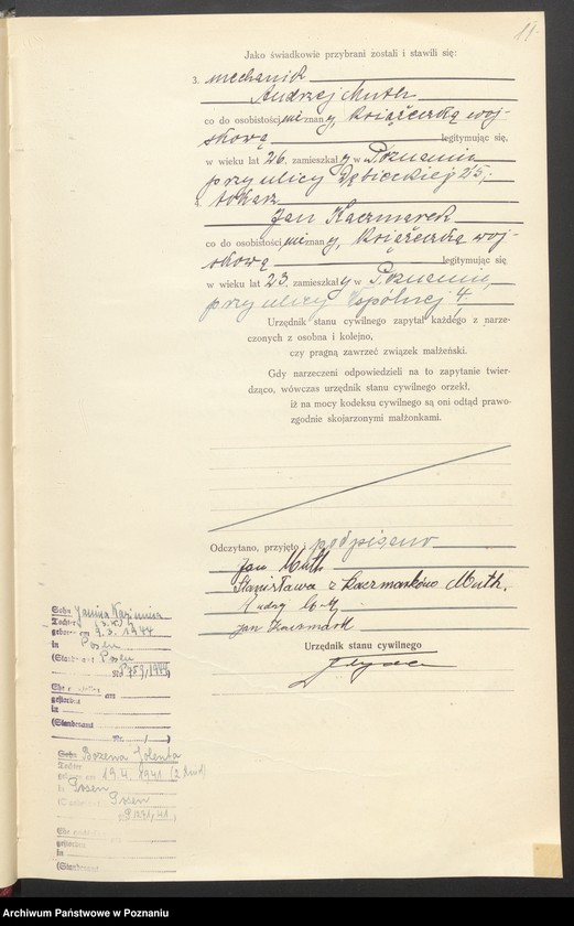 Obraz 13 z jednostki "Księga miejscowa małżeństw tom II [Rejestr główny małżeństw]"