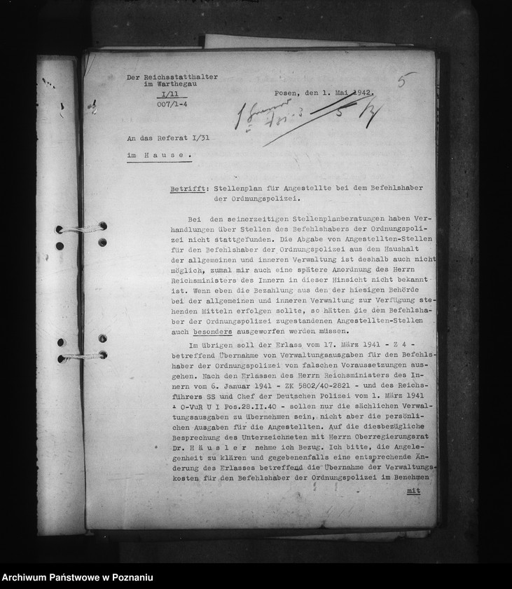 Obraz 9 z jednostki "Voranschlag zum Haushalt 1944"