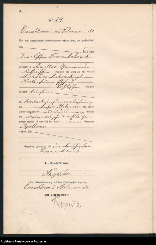 Obraz 17 z jednostki "Geburts-Neben-Register"