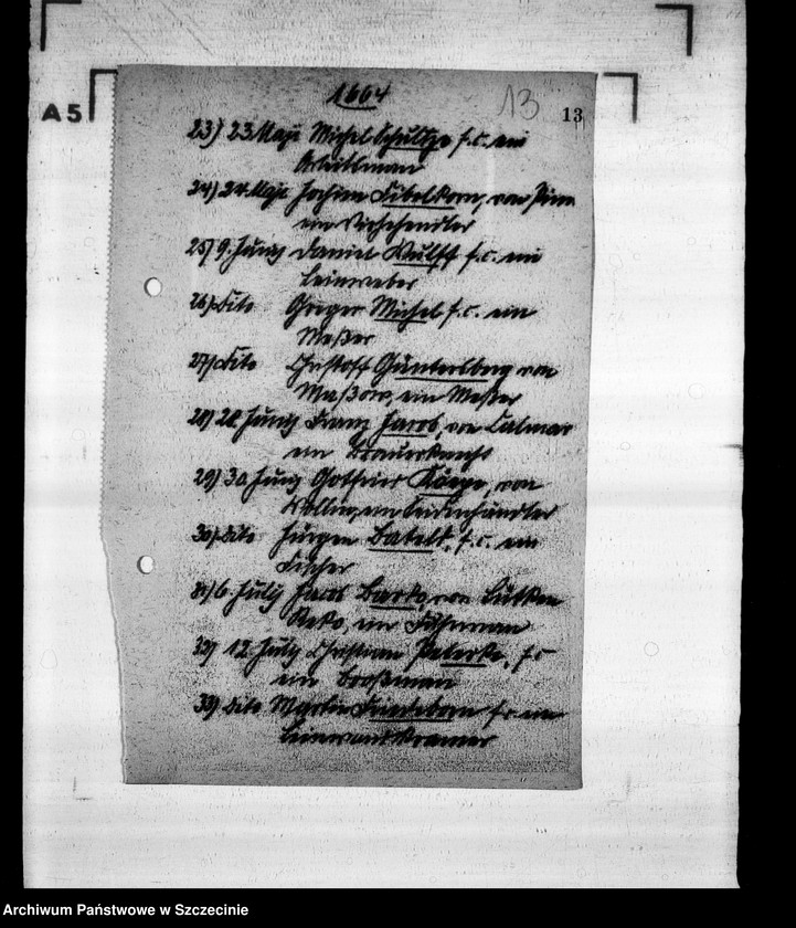 image.from.unit.number "Carl R i t e r s h a u s e n, Stettiner Bürgerbuch, 3. 1661-1695"