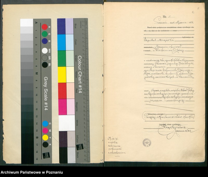 Obraz 3 z jednostki "Księga miejscowa zgonów tom I [Rejestr główny zgonów]"