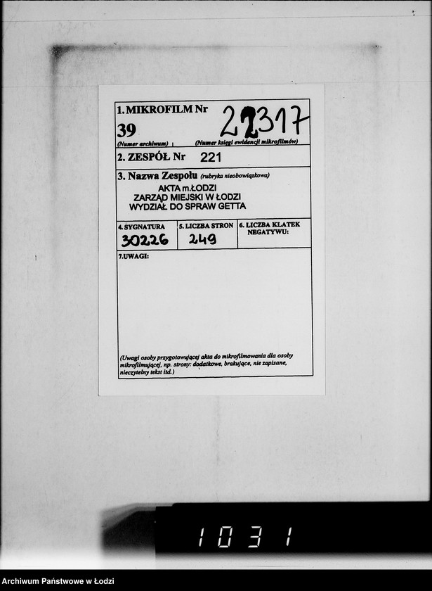 Obraz 2 z jednostki "[Zamówienia na różne artykuły techniczne dla Getta]"