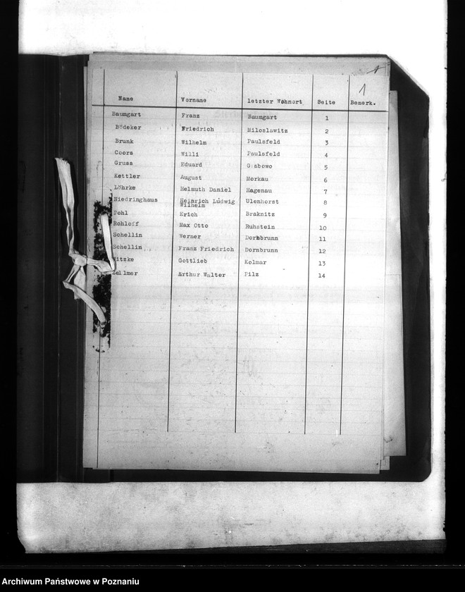 Obraz 5 z jednostki "Wykazy miejscowych Niemców, którzy zginęli w 1939 roku. Kreis Wongrowitz (Wągrowiec)"