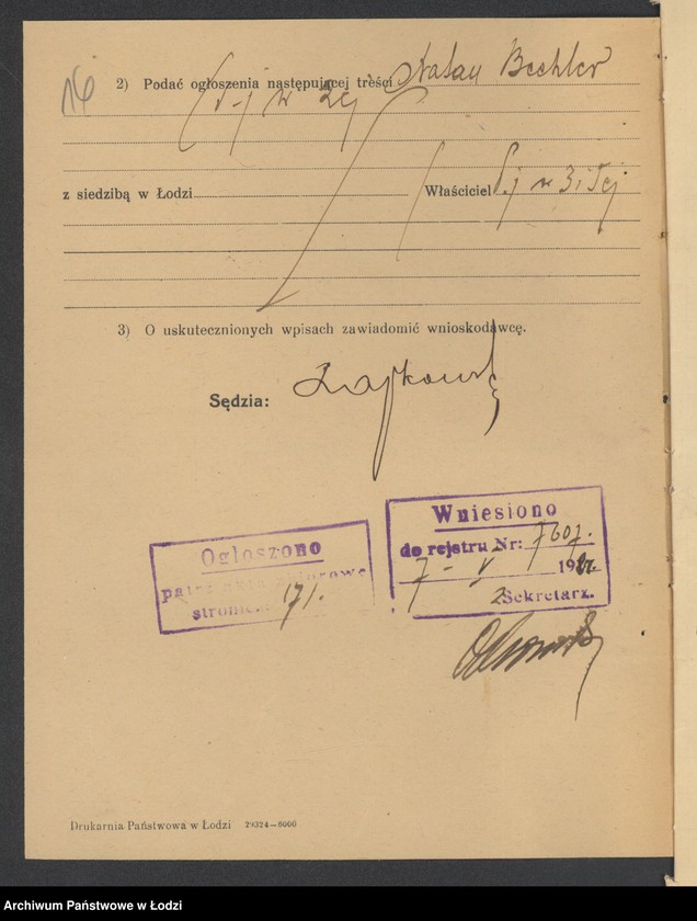 Obraz 18 z jednostki "Natan Bechler- sprzedaż materiałów piśmiennych i muzycznych"