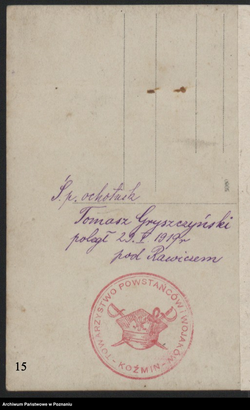 Obraz 19 z jednostki "I Baon Koźmiński Towarzystwa Powstańców w Koźminie [historia, fotografie oraz spis członków]"