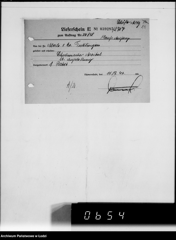 Obraz 15 z jednostki "I a Kauf-Aufträge. A-J. [Przybory szewskie i techniczne]"