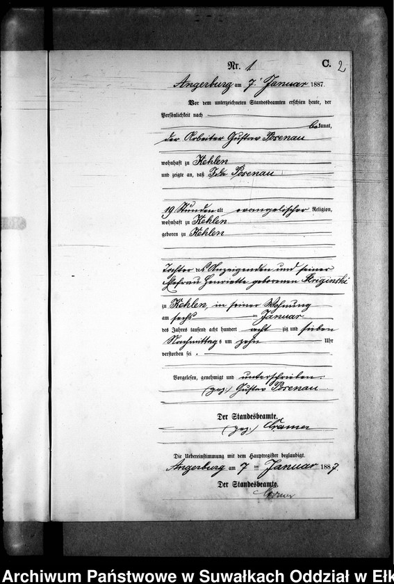 image.from.unit.number "Sterbe-Neben-Register des Preussischen Standes-Amtes Kehlen Kreis Angerburg"