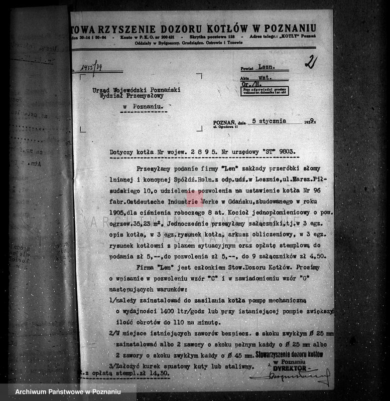 Obraz 6 z jednostki "Firma "Len" - Spółdzielnia Rolnicza w Lesznie woj. nr porz. 2895"