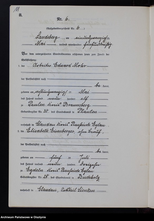 image.from.unit.number "Heiraths-Neben-Register Nr 1 - 11 [ Księga małżeństw - wtóropis ]"