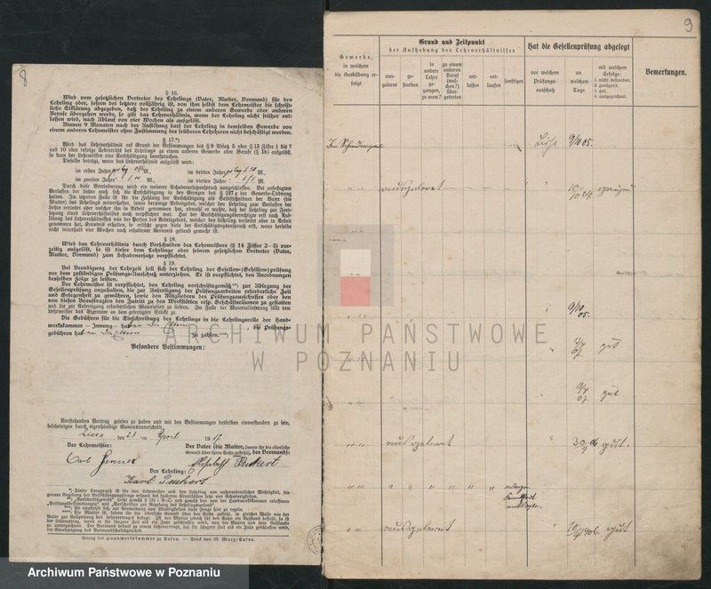 Obraz 6 z jednostki "Lehrlingsrolle für die Schneiderinnung in Lissa. [Rejestr uczniów - data wstąpienia w naukę i rok wyzwolenia]"