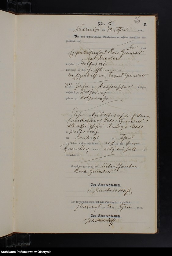 image.from.unit.number "Sterbe-Neben-Register Nr 1 - 61"