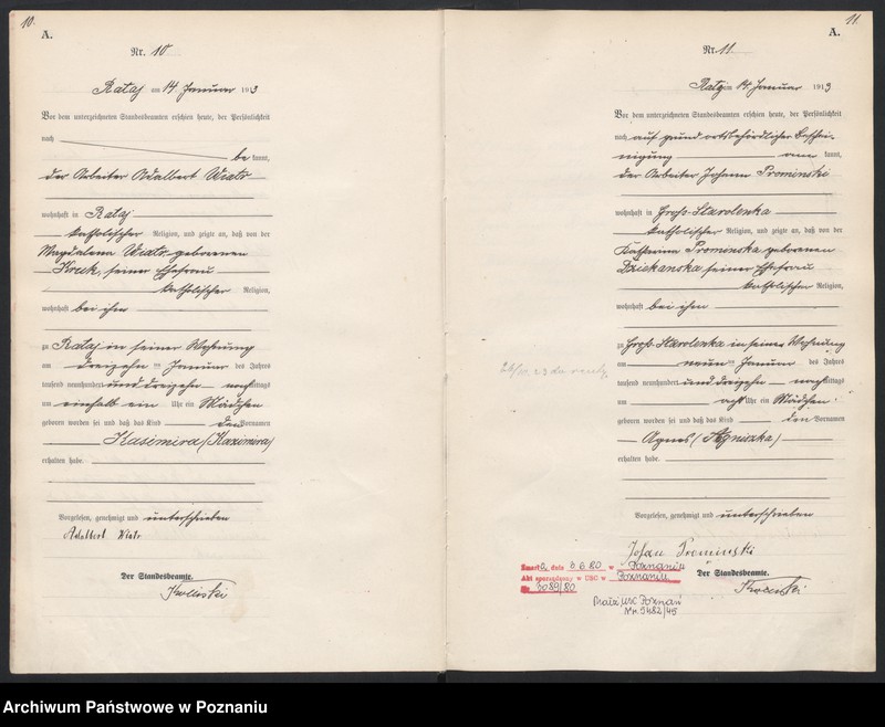 Obraz 8 z jednostki "Księga miejscowa urodzeń [Rejestr główny urodzeń]"