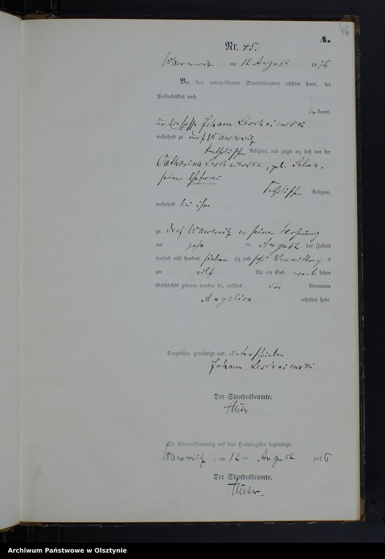 image.from.team "Urząd Stanu Cywilnego w Wielkich Bałówkach pow. nowomiejski"