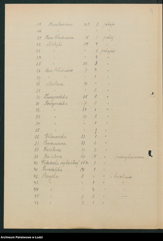 Obraz 6 z jednostki "[Akta IX Komisariatu Milicji Obywatelskiej - pokwitowania, spisy oddanej broni, spisy wolnych lokali, rowerów i motocykli]"
