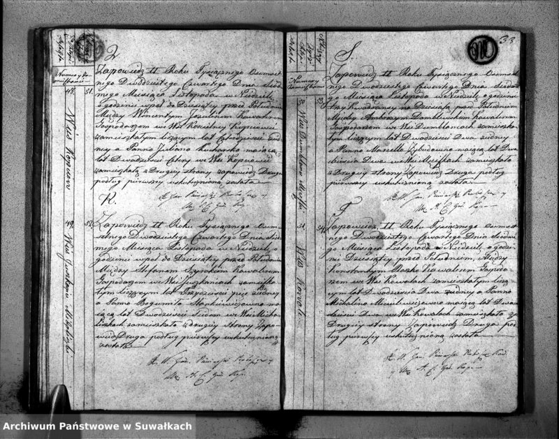 image.from.unit.number "Akta Zaślubionych Stanu Cywilnego Gminy Kopciowskiey na Rok 1824."