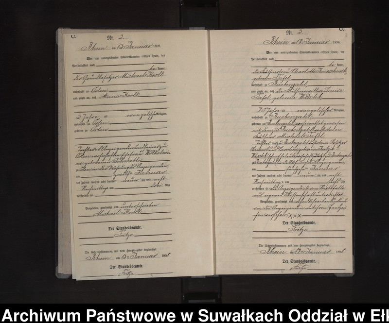 image.from.unit.number "Sterbe-Neben-Register des Königlichen Preussischen Standes-Amtes Orlen Kreis Loetzen"