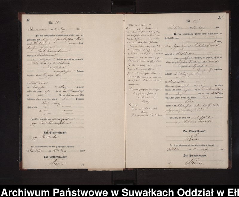 image.from.unit.number "Geburts-Neben-Register des Preussischen Standes-Amtes Stasswinnen Kreis Loetzen"