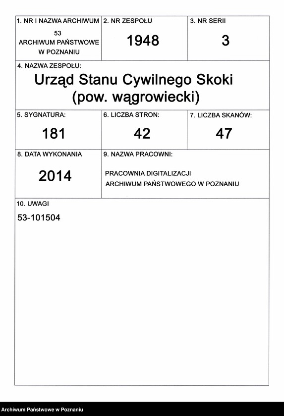 Obraz 1 z jednostki "Księga małżeństw"