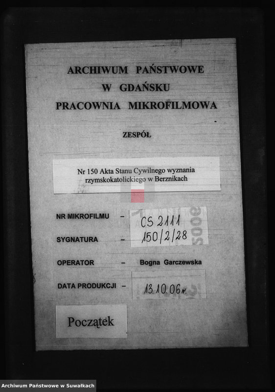 Obraz 1 z jednostki "Dokumenty Brakosočetanija Berznickago Rimsko- Katoličeskago Prichoda za 1887 god"