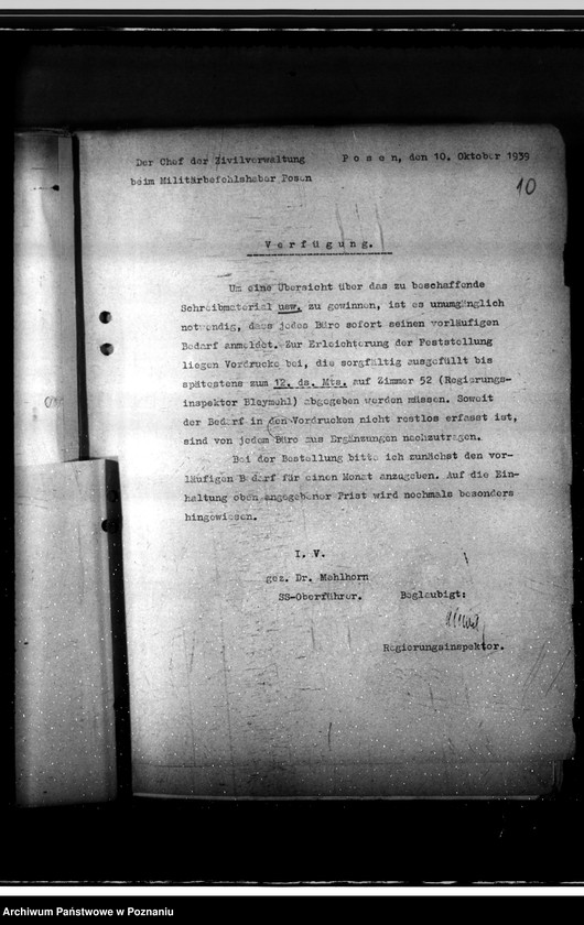 Obraz 14 z jednostki "Anordnungen nur für die Behörde"