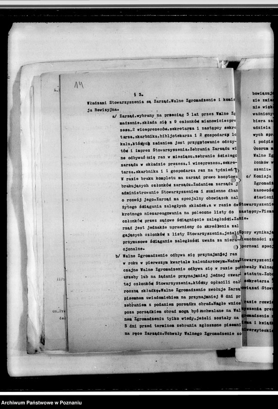 Obraz 18 z jednostki "Stowarzyszenie "Polonia-Italia" w Poznaniu: a/ Sprawozdanie z działalności /1926-1927/, b/ Protokoły walnych zebrań /1927, 1933/, c/ Statut /1934 rok/, d/ Korespondencja"