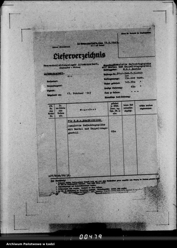 Obraz 19 z jednostki "346 Gefechtsgepäck m.Beutel u.Tornister 39 m.Auslieferung"