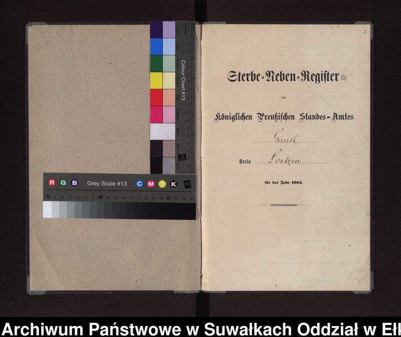 Obraz z jednostki "Sterbe-Neben-Register des Königlichen Preussischen Standes-Amtes Gneist Kreis Loetzen"