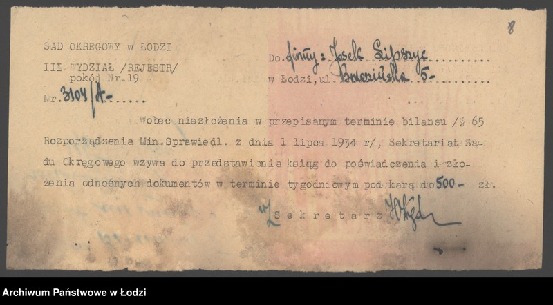 Obraz 10 z jednostki "Josek Lipszyc- sprzedaż papieru"