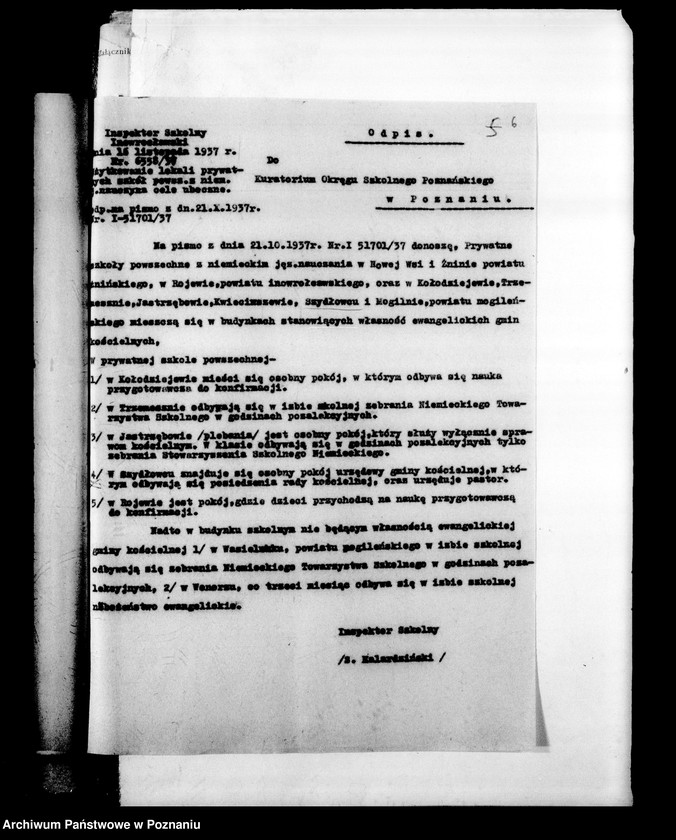 Obraz 10 z jednostki "Prywatna Szkoła Powszechna z niemieckim językiem nauczania Szydłowiec powiat Gniezno"