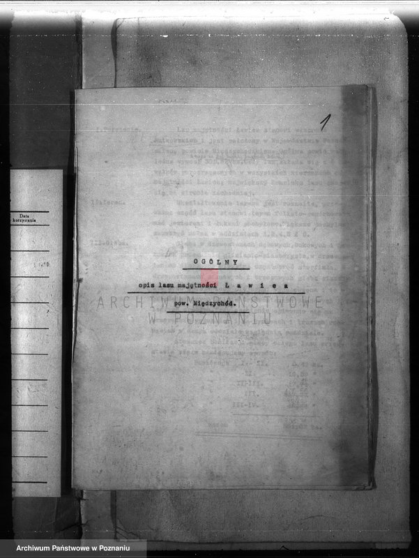 Obraz 5 z jednostki "Majętność leśna Ławica w powiecie międzychodzkim /plan urządzenia gospodarstwa leśnego/"