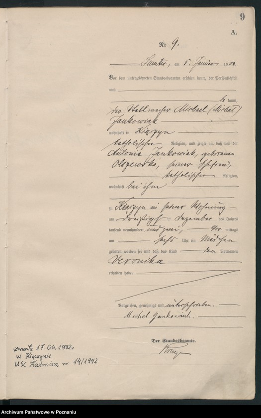 Obraz 12 z jednostki "Geburts-Haupt-Register"