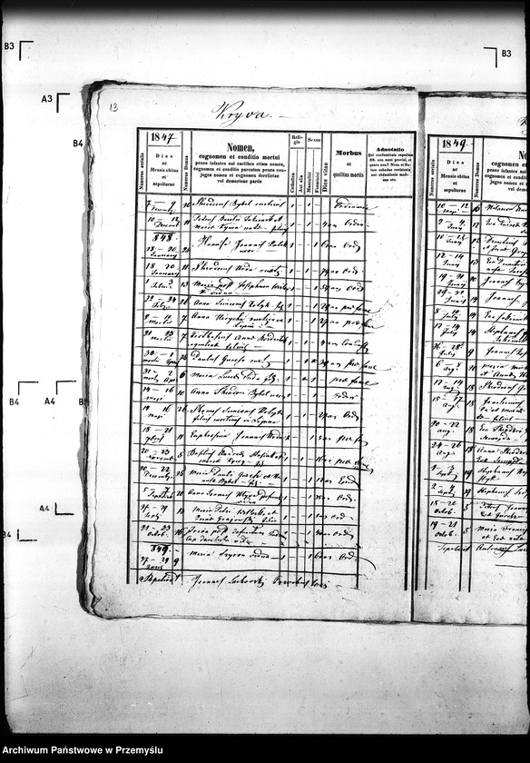 Obraz 17 z jednostki "[Kopie ksiąg metrykalnych parafii Krzywa z filiami Jasionka, Wołowiec (dekanat Gorlice)]"