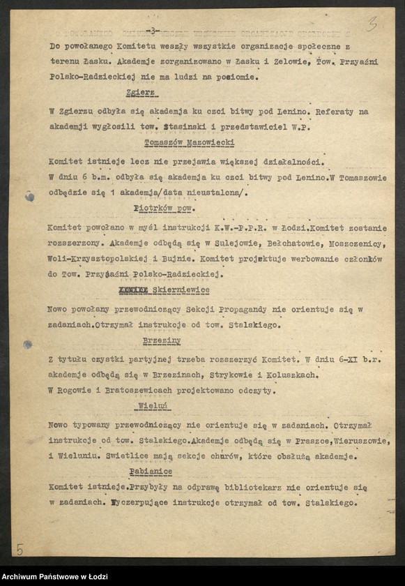 Obraz 4 z jednostki "Protokół narady instruktorów i przewodniczących sekcji propagandy komitetów powiatowych i komitetów miejskich"