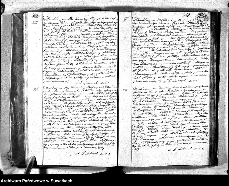 Obraz 17 z jednostki "Duplikat urodzonych, zaślubuionych i zeszłych parafii wieysieysiey na rok 1828"