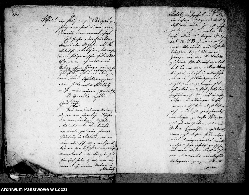Obraz 20 z jednostki "Akta tyczące się sporu granicznego pomiędzy gminą miasta Łodzi a Dobrami Radogoszcz i Bałutami"