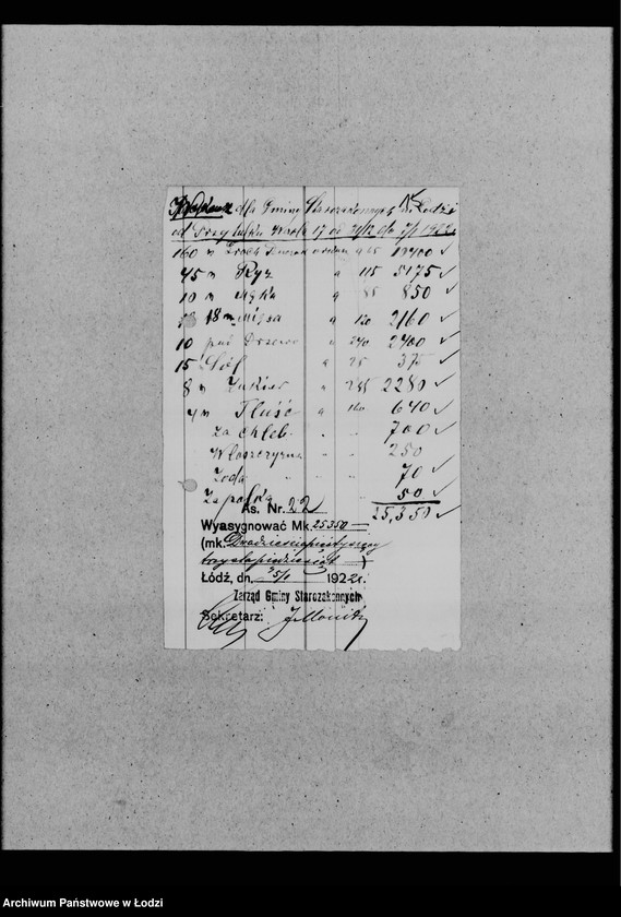 Obraz 19 z jednostki "Listy płacy, asygnaty"