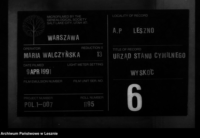 Obraz 1 z jednostki "[Księga zgonów]"