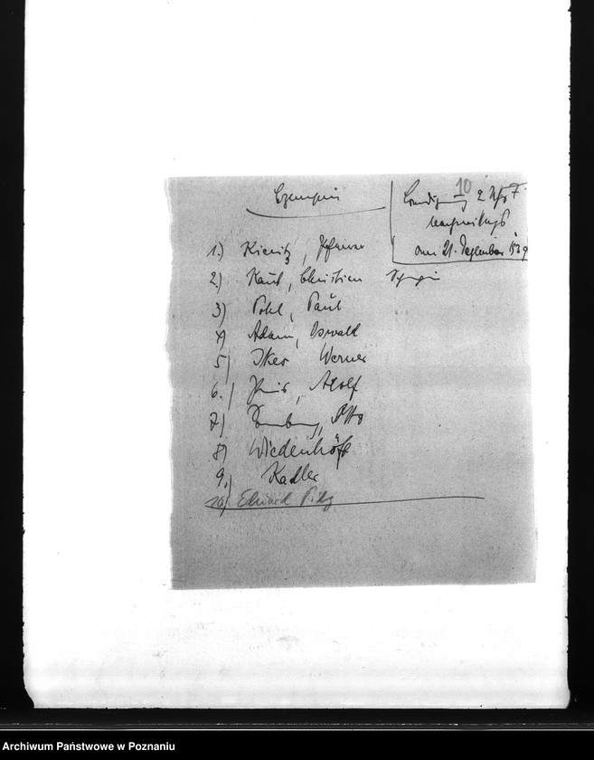 Obraz 14 z jednostki "Wykazy Niemców z okolicy Śmigla w powiecie kościańskim, którzy zginęli w 1939 roku"