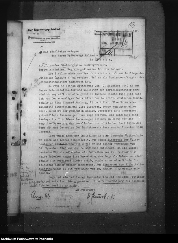 Obraz 17 z jednostki "Überbahme von Umsiedlern in den öffentlichen Dienst"