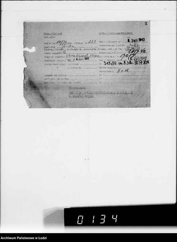 Obraz 6 z jednostki "Diverse I-M.Rechnungen [za dostawy towarów dla Getta]"