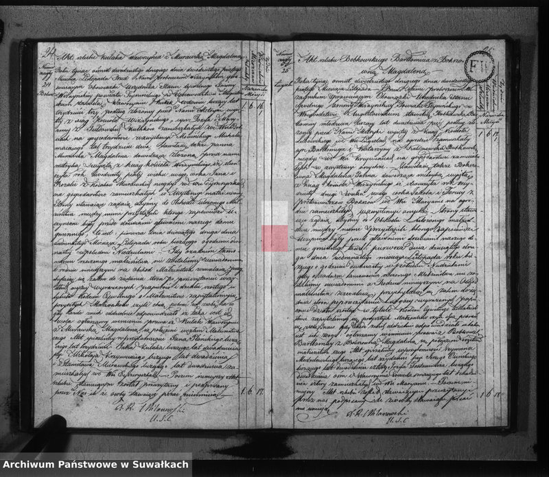 image.from.unit.number "Akta zaślubionych gminy wiżańskiey obwodu seyneńskiego, województwa augustowskiego od dnia 1-go miesiąca stycznia do dnia ostatniego miesiąca grudnia 1822 roku"