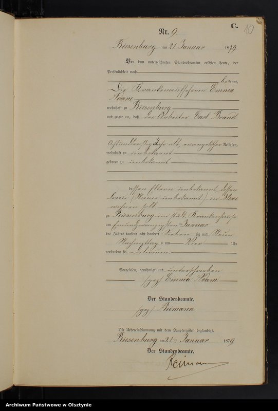 image.from.unit.number "Sterbe-Neben-Register Nr 1 - 125"