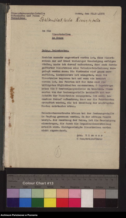 image.from.unit "[Zarządzenia i okólniki Einwandererzentralstelle Nord - Ost in Posen [Poznań]"