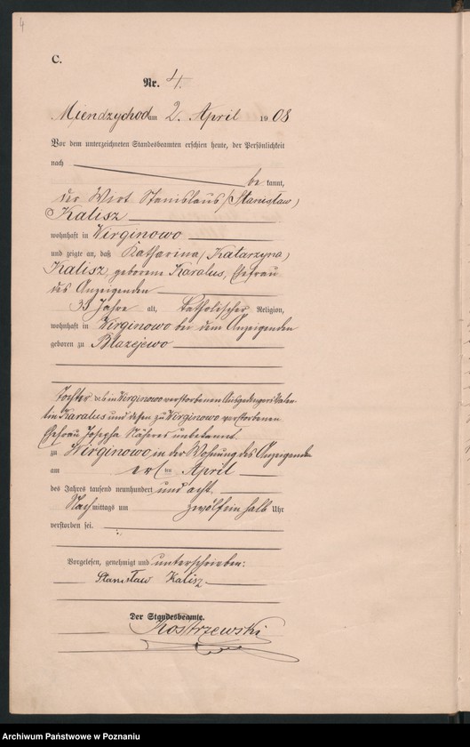 Obraz 7 z jednostki "Sterbe-Haupt-Register"