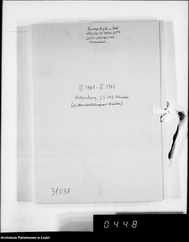 Obraz 4 z jednostki "Kriegsauftrag J.S.243 Holzschuhe [dla Heeresbekleidungsamt München] 85"