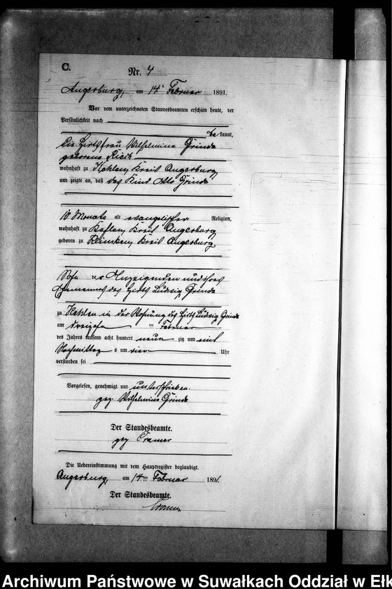 image.from.unit.number "Sterbe-Neben-Register des Preussischen Standes-Amtes Kehlen Kreis Angerburg"