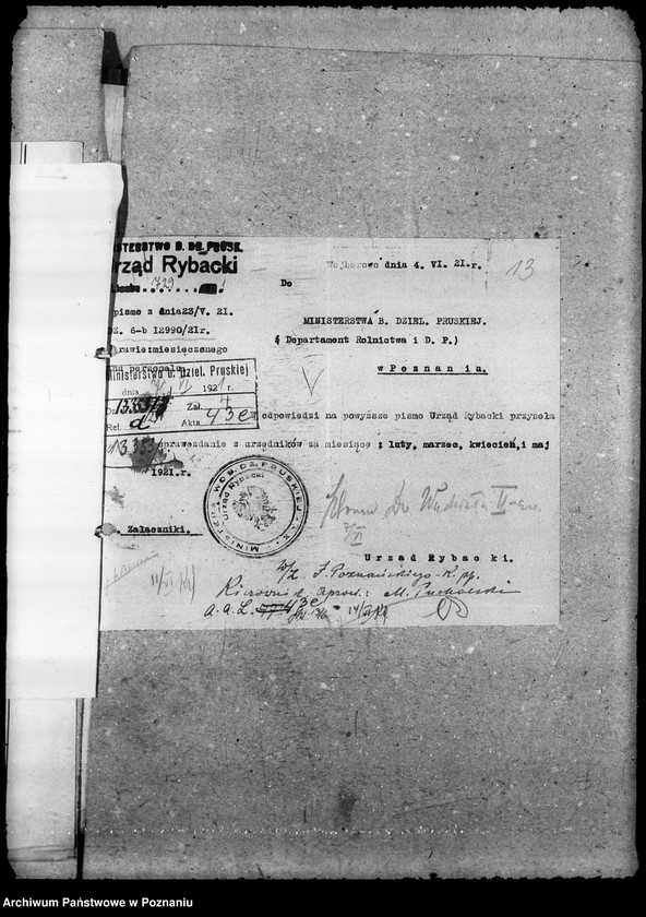 Obraz 18 z jednostki "Sprawozdania miesięczne Urzędu Rybackiego"